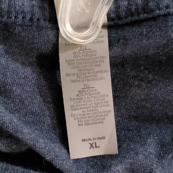 Graphic shirt, chest 22" L 29", cotton Polyester, Size XL, Men's - Picture 4 of 6